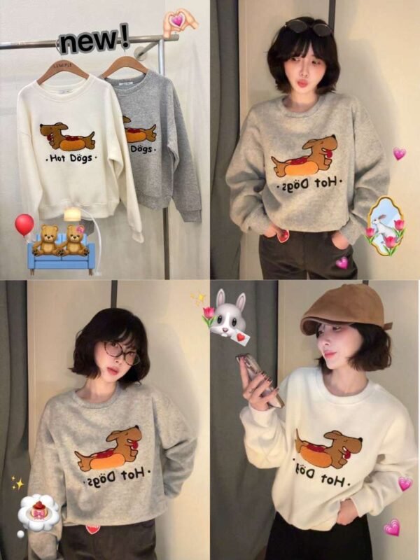 臘腸狗狗大學厚棉長袖上衣