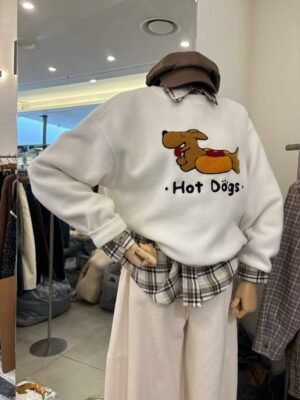 臘腸狗狗大學厚棉長袖上衣