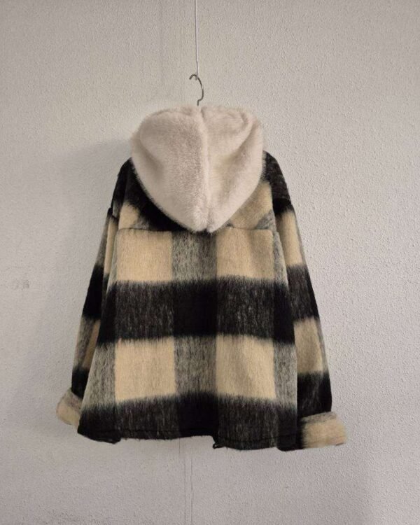 條紋襯衫帽外套