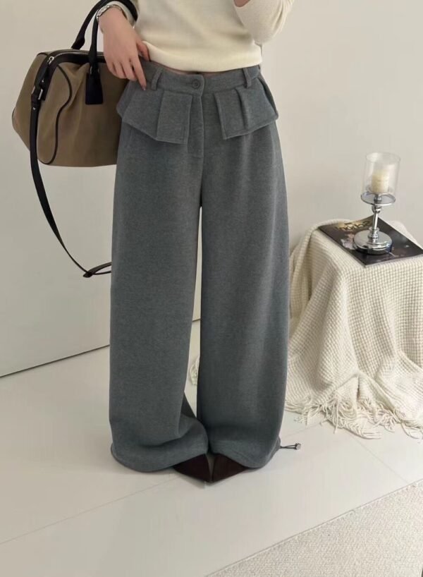 可愛裙襬寬褲